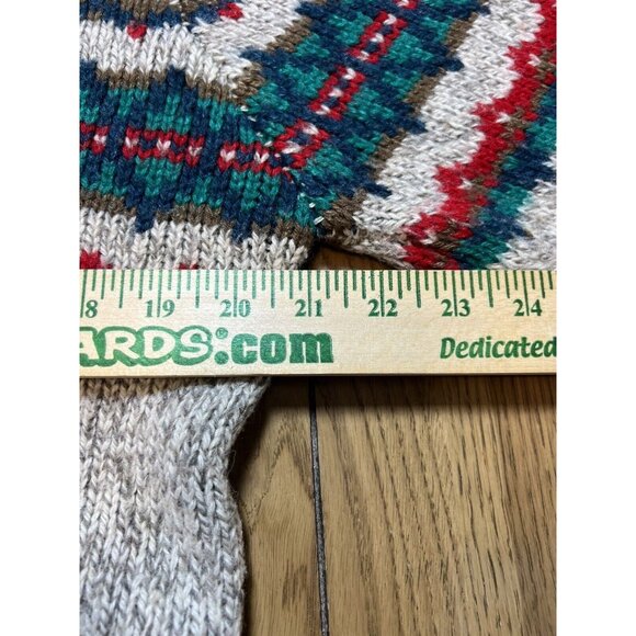 The Contour Womens Size L TallChunky Stripe Crew Neck‎  Sweater Fair Isle VTG - Picture 6 of 8